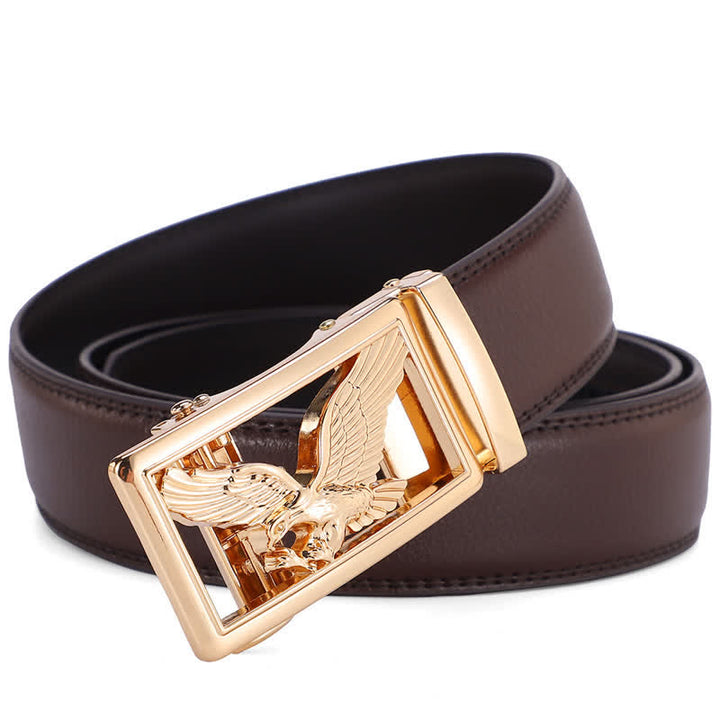 Ceinture en cuir pour homme avec décor d'aigle volant creux