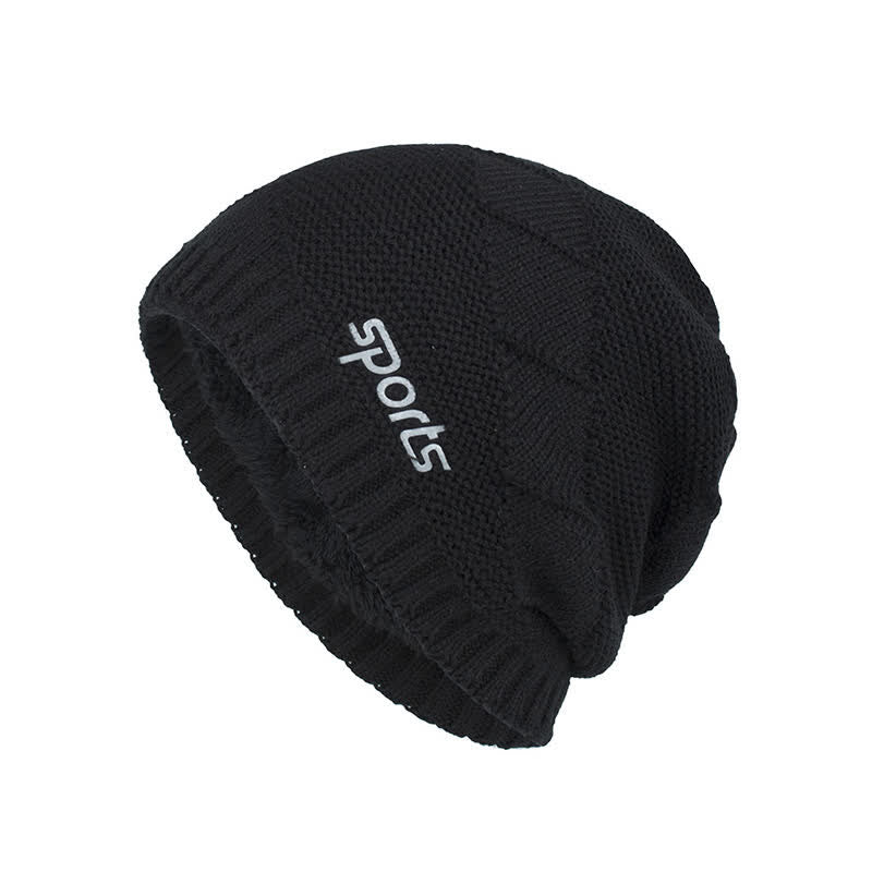 Bonnet tricoté décontracté d'hiver de couleur unie