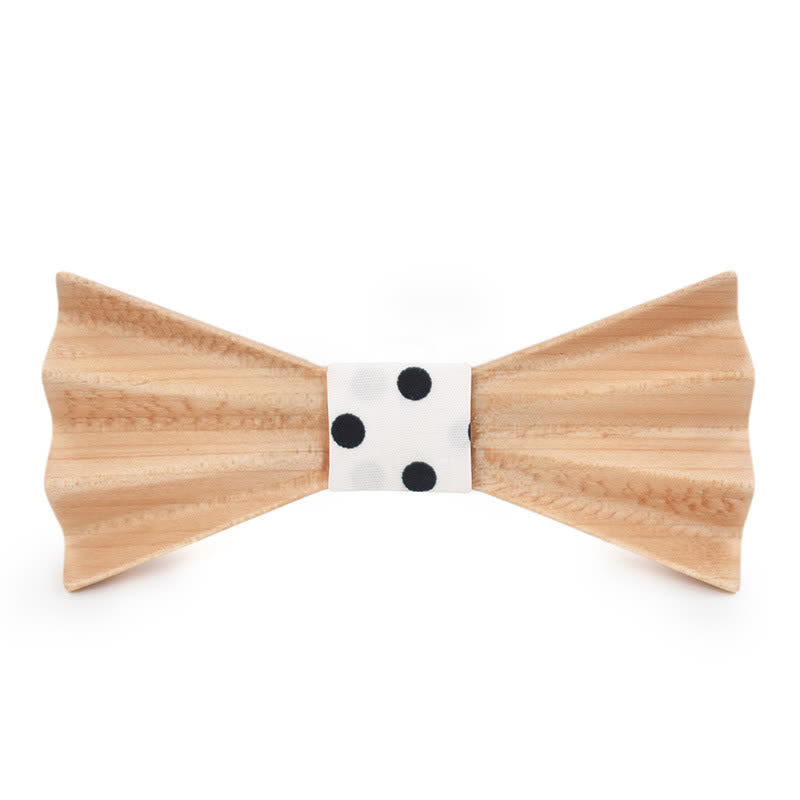 Nœud papillon en bois plié 3D stéréo Burlywood pour homme