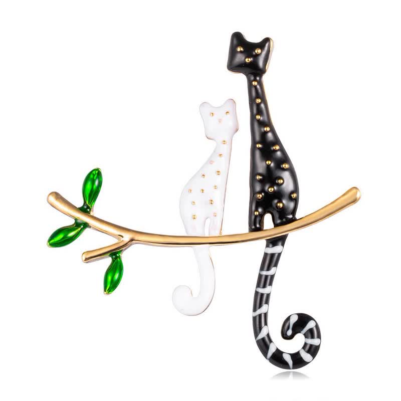 Broche chat à pois pour femme Lazy Kitten