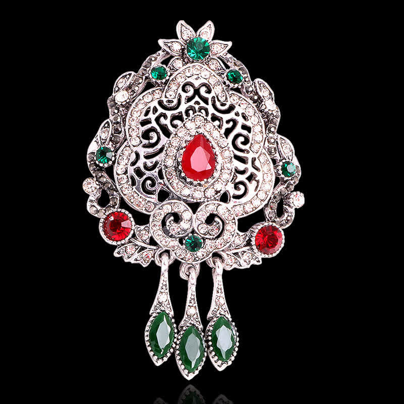 Broche goutte d'eau bohème exotique pour femme