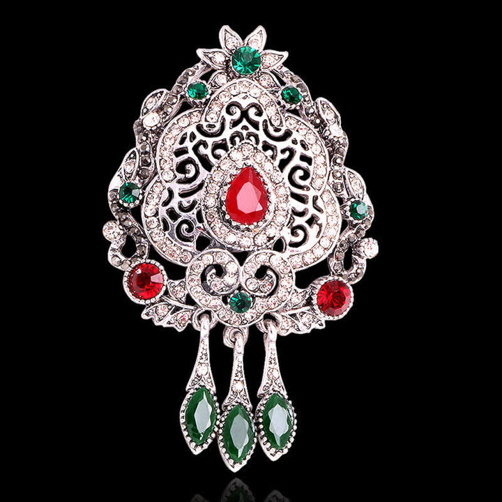 Broche goutte d'eau bohème exotique pour femme