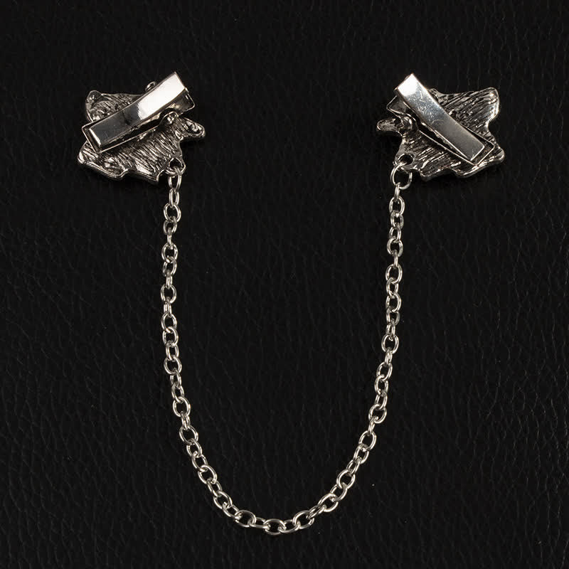 Broche de collier en chaîne rose vieillie pour homme