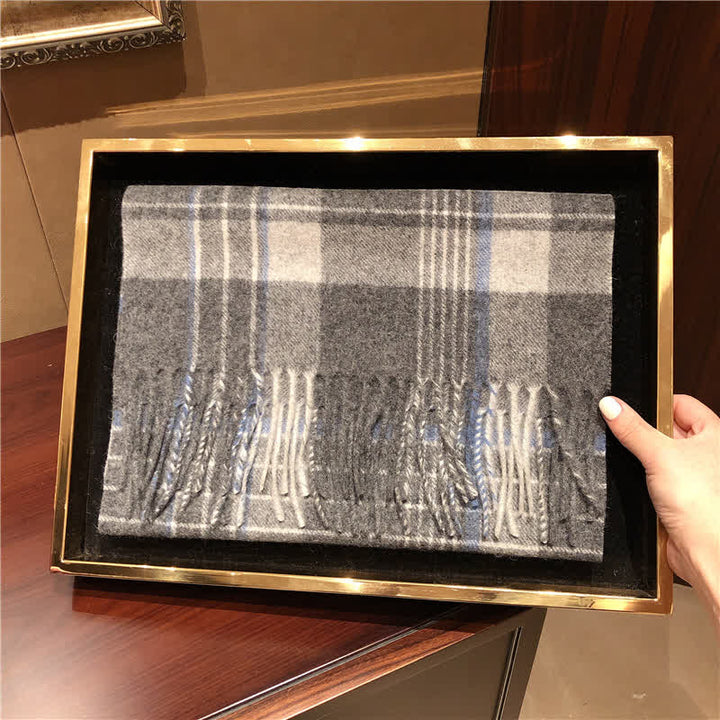 Écharpe unisexe Lamb Edinburgh à carreaux, grande et chaude - image 19