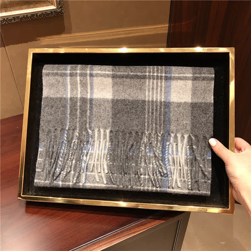 Écharpe unisexe Lamb Edinburgh à carreaux, grande et chaude - image 19