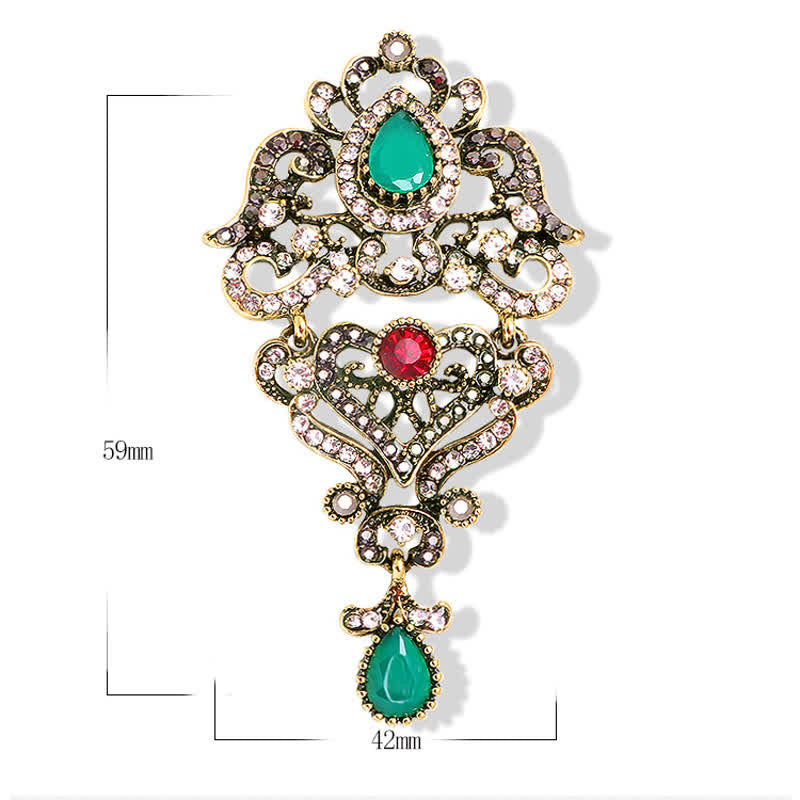 Broche de banquet classique en forme de goutte d'eau pour femme
