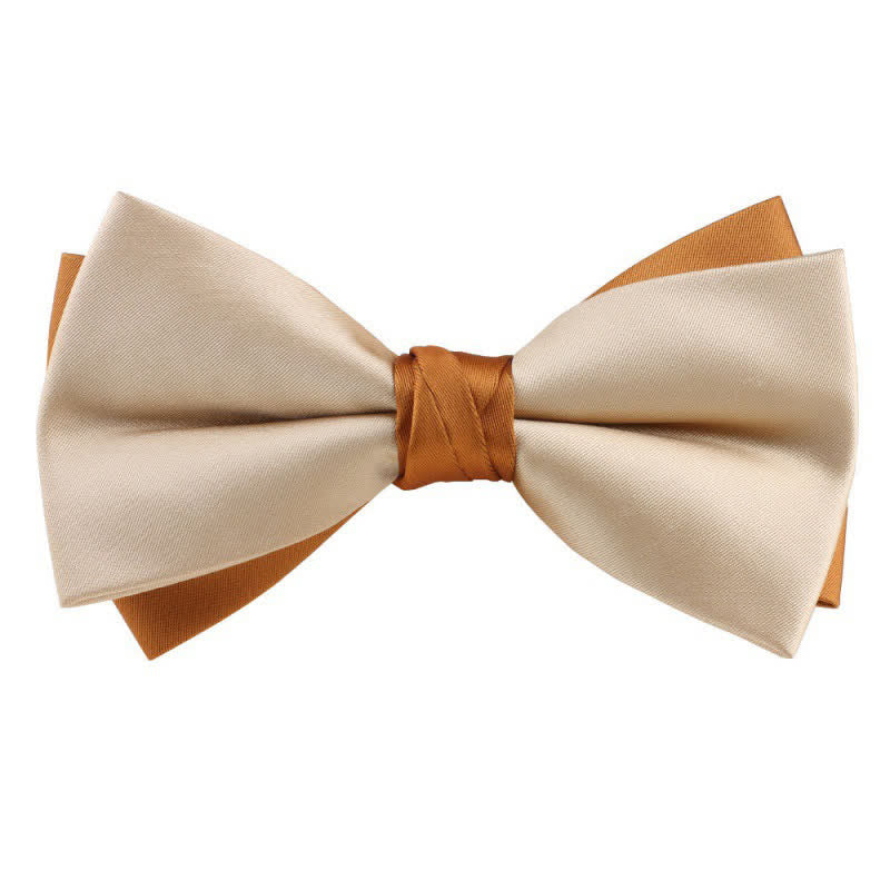 Nœud papillon asymétrique bicolore pour homme