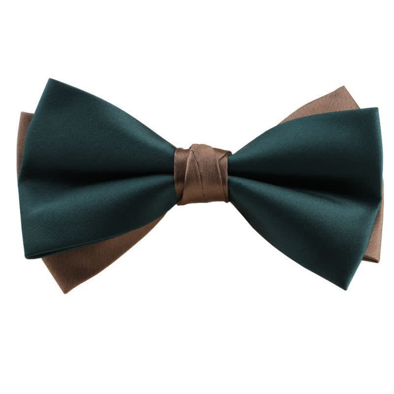 Nœud papillon asymétrique bicolore pour homme