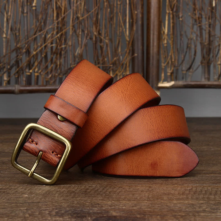 Veste décontractée pour homme avec ceinture en cuir de vache souple