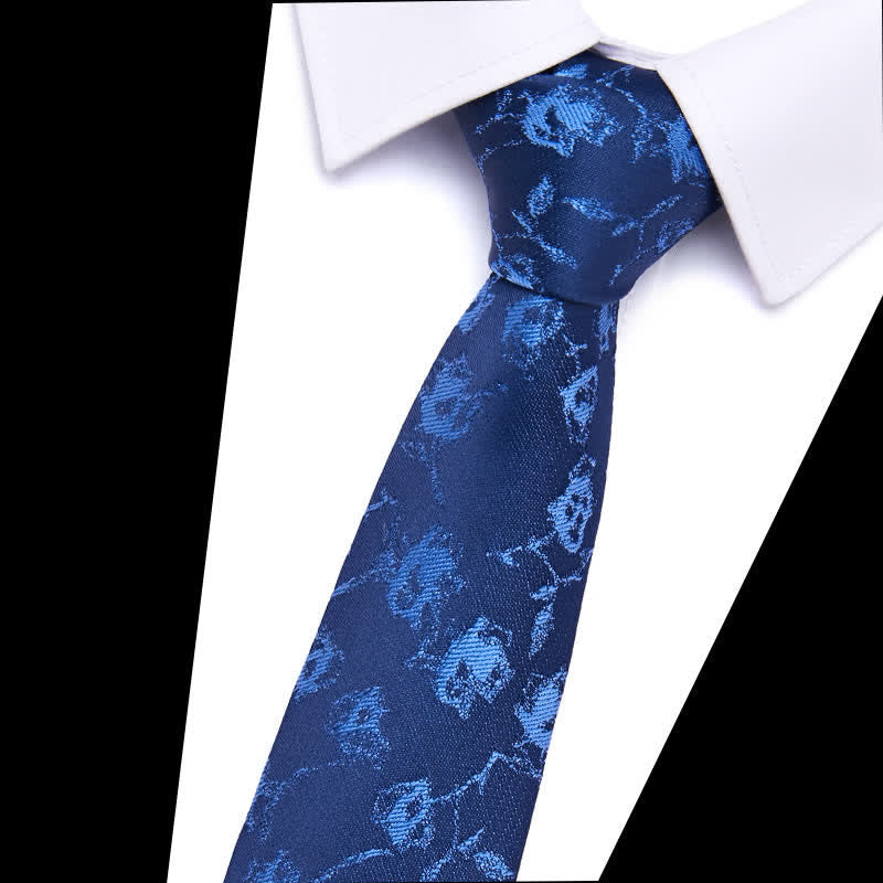Cravate florale à feuilles botaniques pour homme - Rose - image 1
