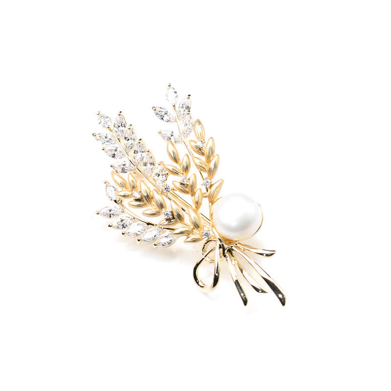Broche éblouissante en perles de zircone pour femme
