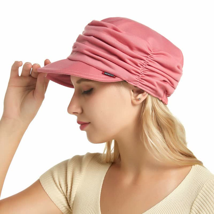 Casquette de baseball plissée à bord souple pour femme