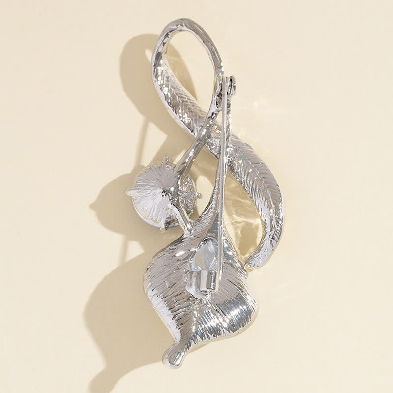 Broche florale bleue brillante pour femme