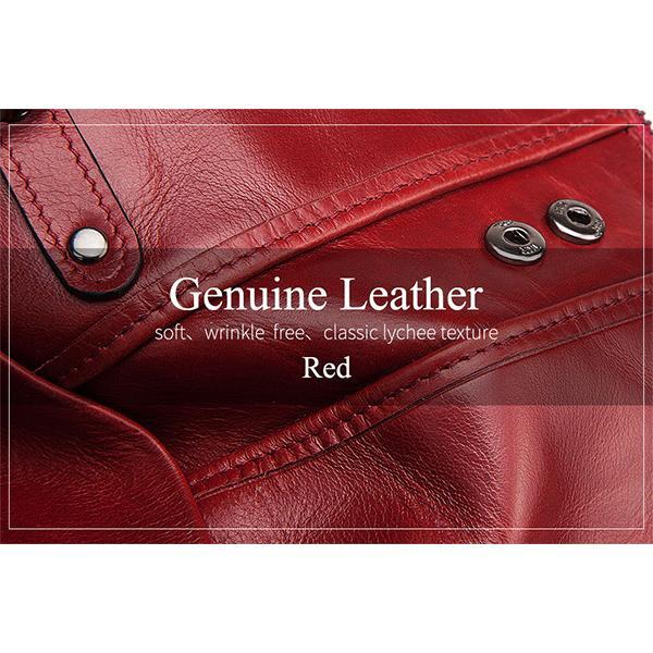 Portefeuille rétro antivol en cuir véritable avec chaîne