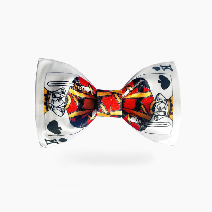 Nœud papillon pour homme avec motif cœur et pique de poker