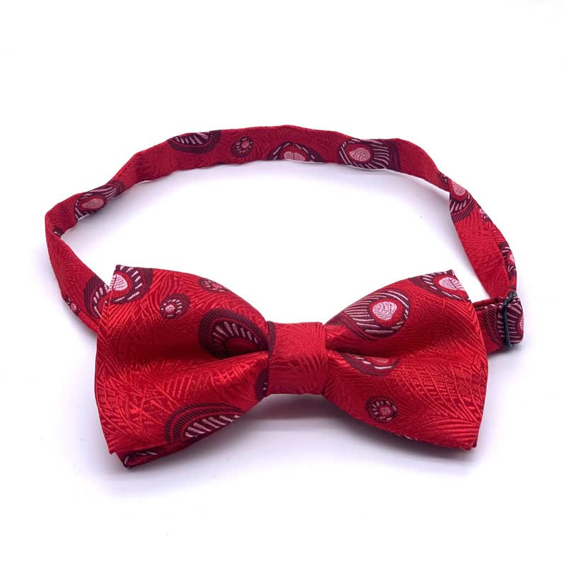 Nœud papillon à motif de plumes de paon pour homme