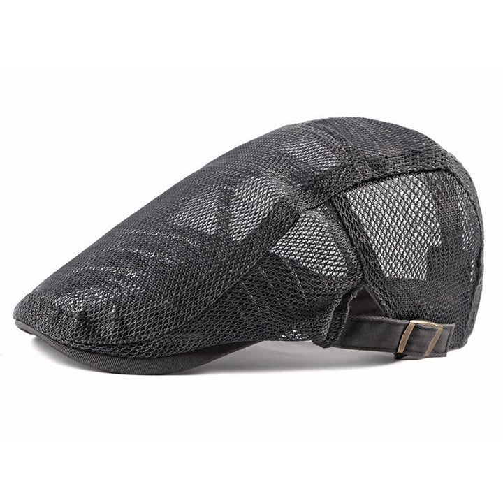 Béret plat en maille creuse respirante pour chapeau de soleil
