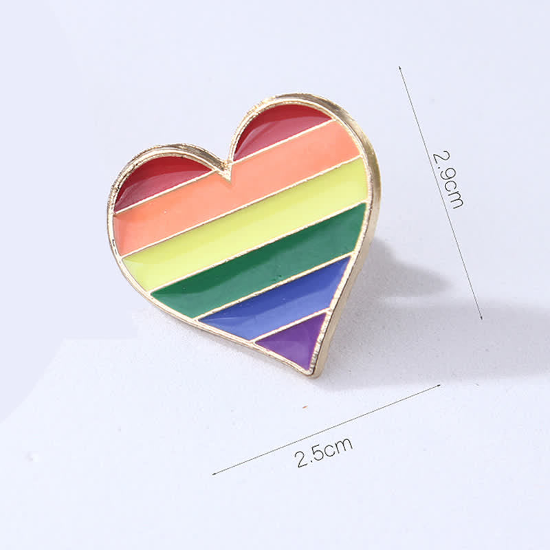 Lot de 4 broches avec drapeau arc-en-ciel Love Is Love
