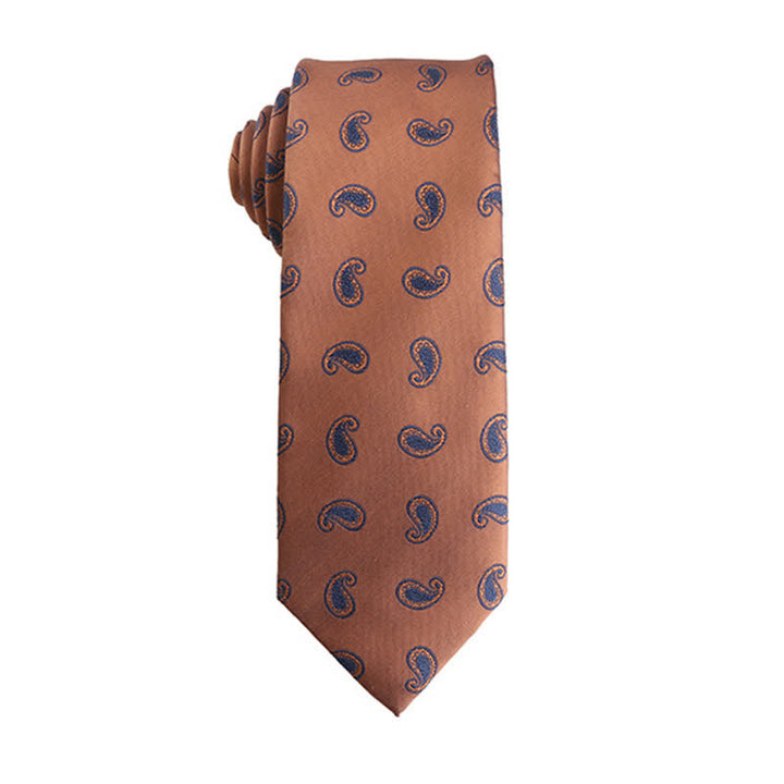 Cravate pour homme à micro-motifs de la série orange-rouge