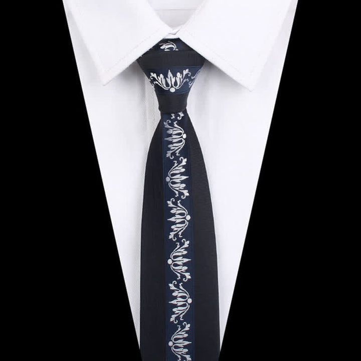 Cravate à rayures verticales patchwork moderne pour homme