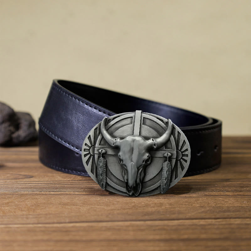 Ceinture en cuir à boucle DIY pour homme