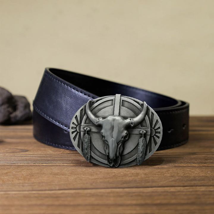 Ceinture en cuir à boucle DIY pour homme