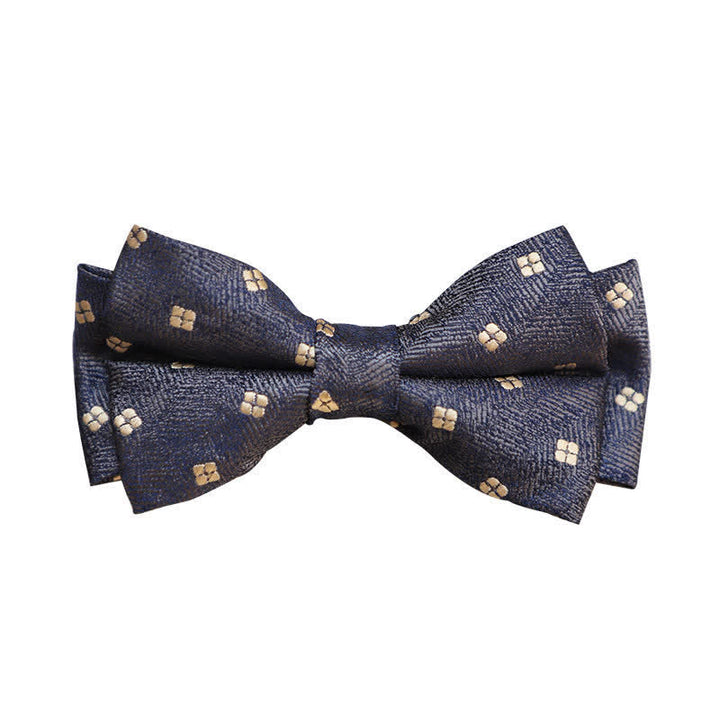 Nœud papillon rétro à motifs floraux et feuilles pour homme