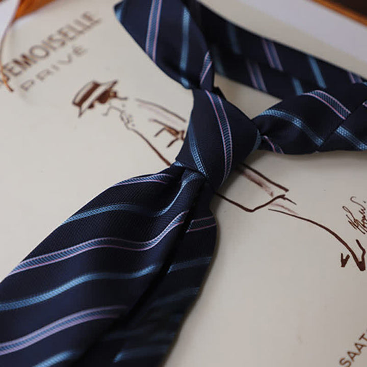 Cravate rayée classique pour homme, idéale pour le bureau - image 12