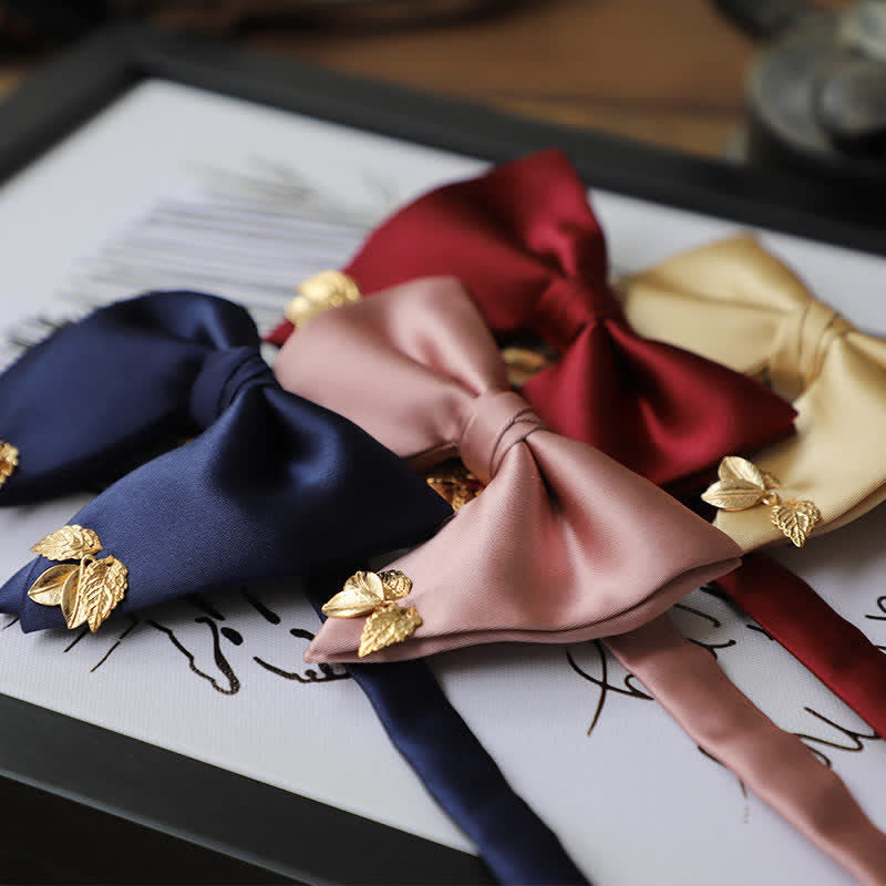 Pochette de costume surdimensionnée à double épaisseur et motif feuilles pour homme