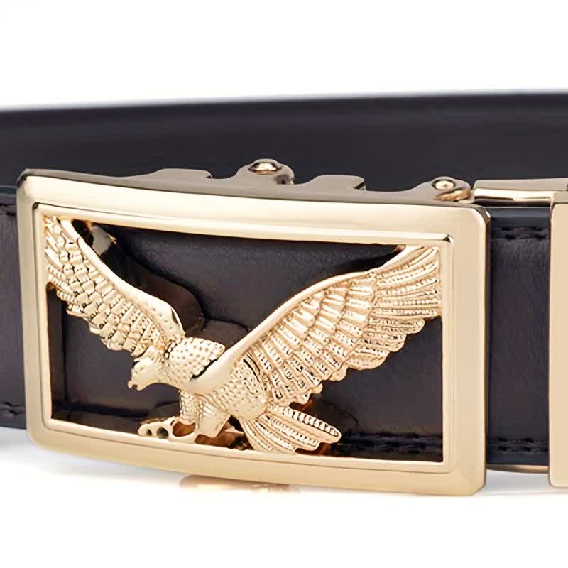 Ceinture en cuir pour homme avec décor d'aigle volant creux