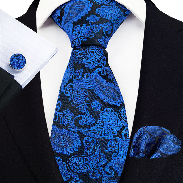 Ensemble de 3 cravates à motif cachemire exotique pour homme