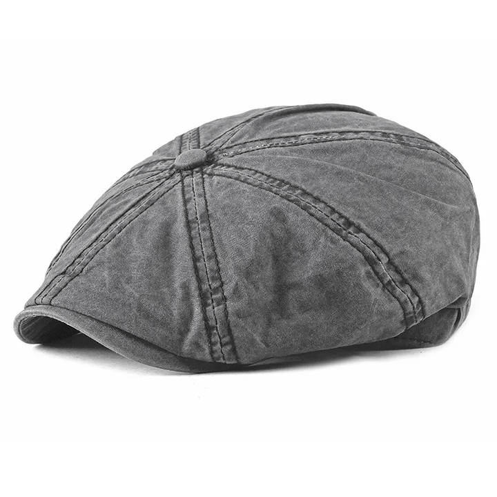 Casquette béret décontractée en coton vieilli délavé