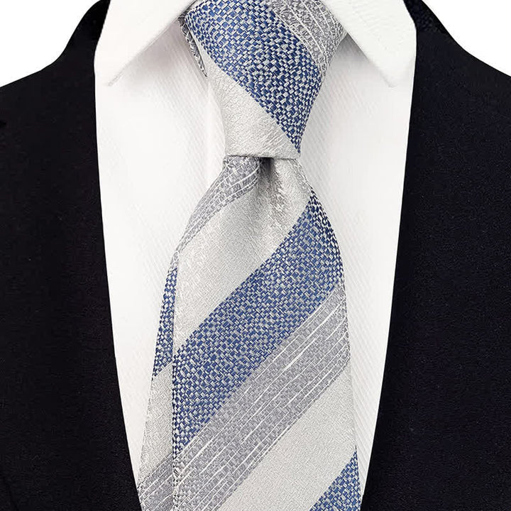 Cravate à rayures multiples pour homme