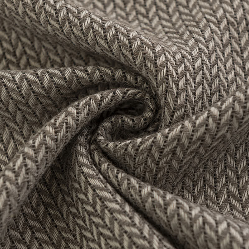 Écharpe simple à chevrons et pompons pour femme