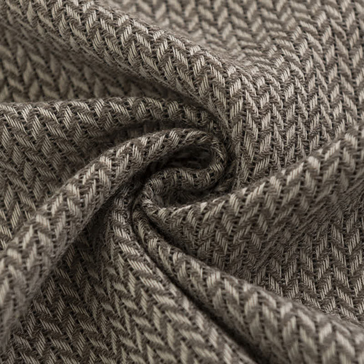 Écharpe simple à chevrons et pompons pour femme