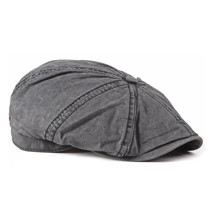 Casquette béret décontractée en coton vieilli délavé