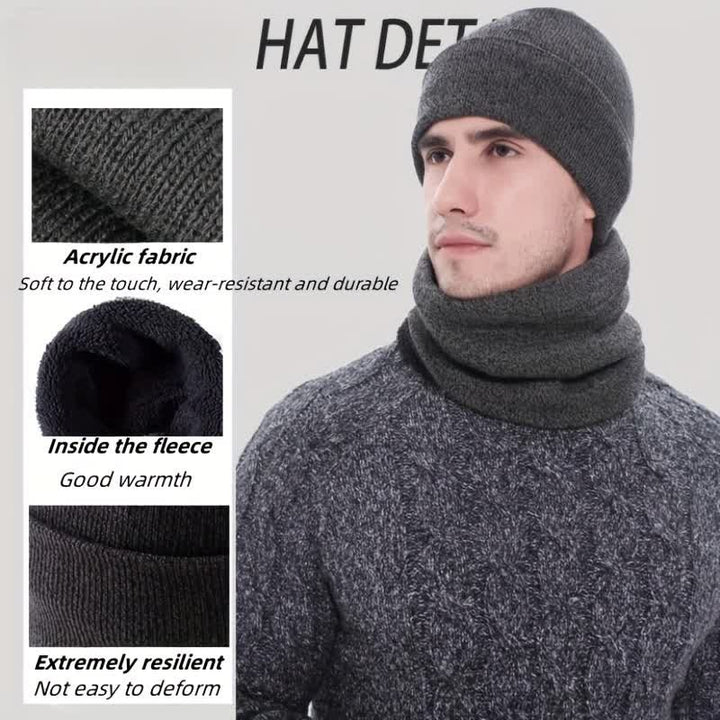Ensemble de 3 bonnets chauds, écharpes, gants pour écran tactile