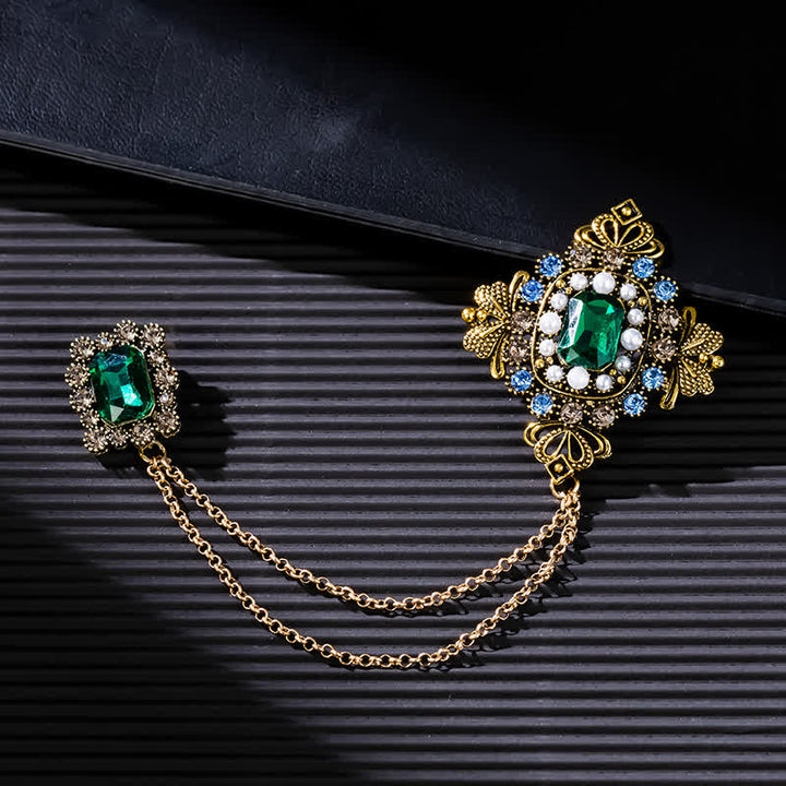 Broche chaîne baroque pour femme