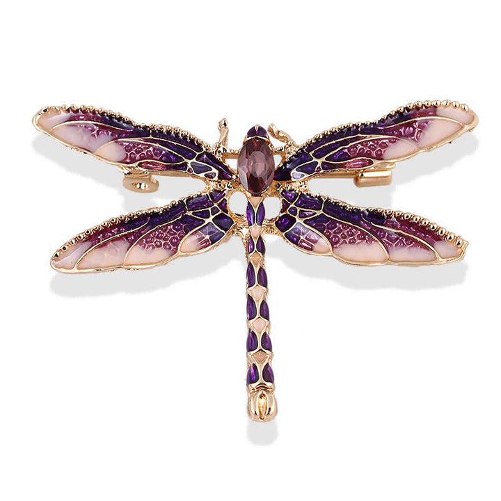 Jolie broche libellule en émail pour femme