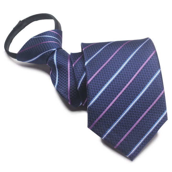 Cravate moderne à fermeture éclair pour homme Cravate pour homme d'affaires