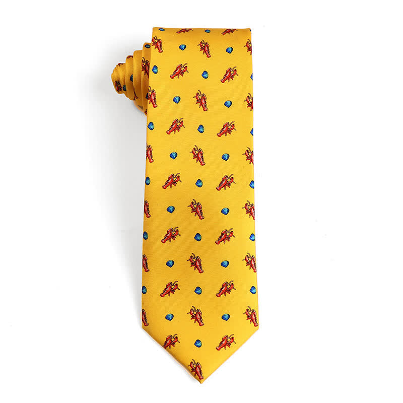 Cravate en soie pure pour homme avec motifs d'animaux dansants