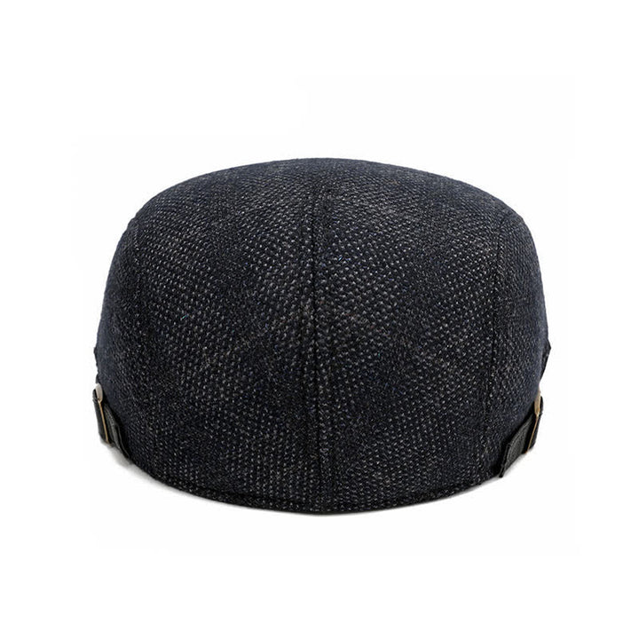 Béret à casquette plate en polaire à carreaux pour artiste - image 3