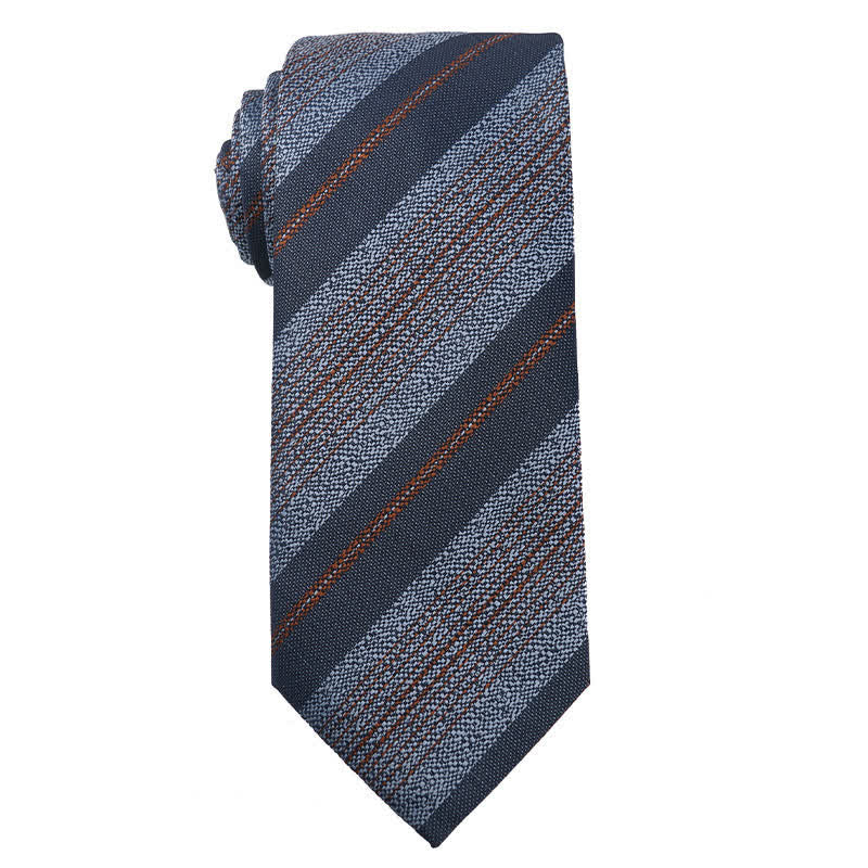 Cravate à rayures Paisley pour homme de la série Blue 