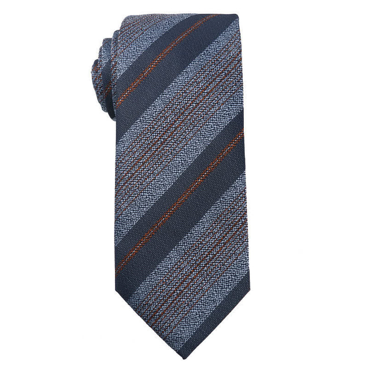 Cravate à rayures Paisley pour homme de la série Blue 
