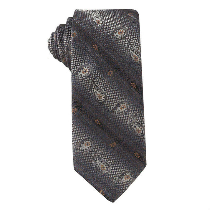 Cravate pour homme de la série Retro Brown - Motif cachemire - image 4