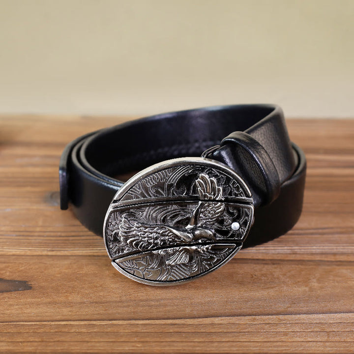 Ceinture en cuir pour homme avec couteau pliant Soaring Eagle