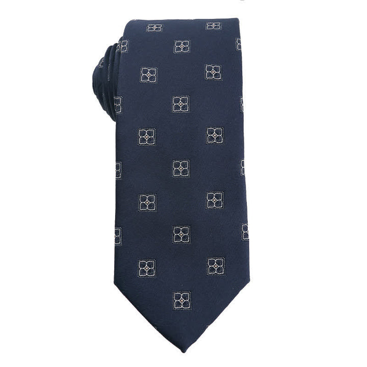 Cravate de bureau pour homme de la série Marine Blue - Médaillon - image 4