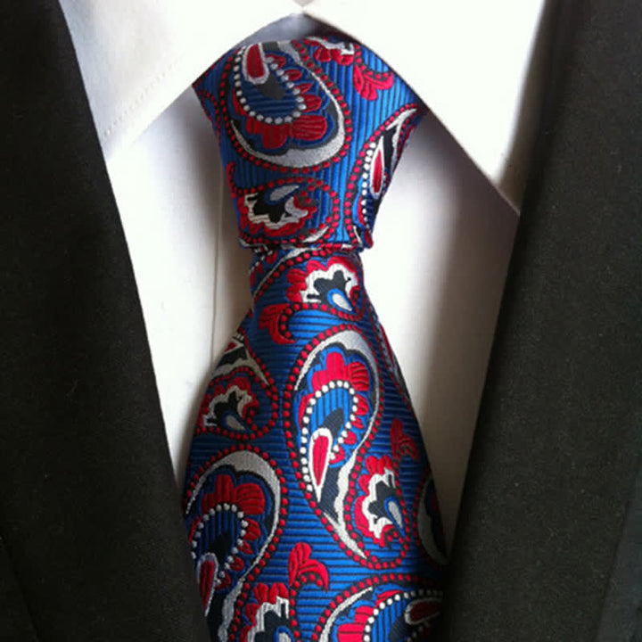 Cravate à motif cachemire Sea Wave pour homme - Bleu - image 1