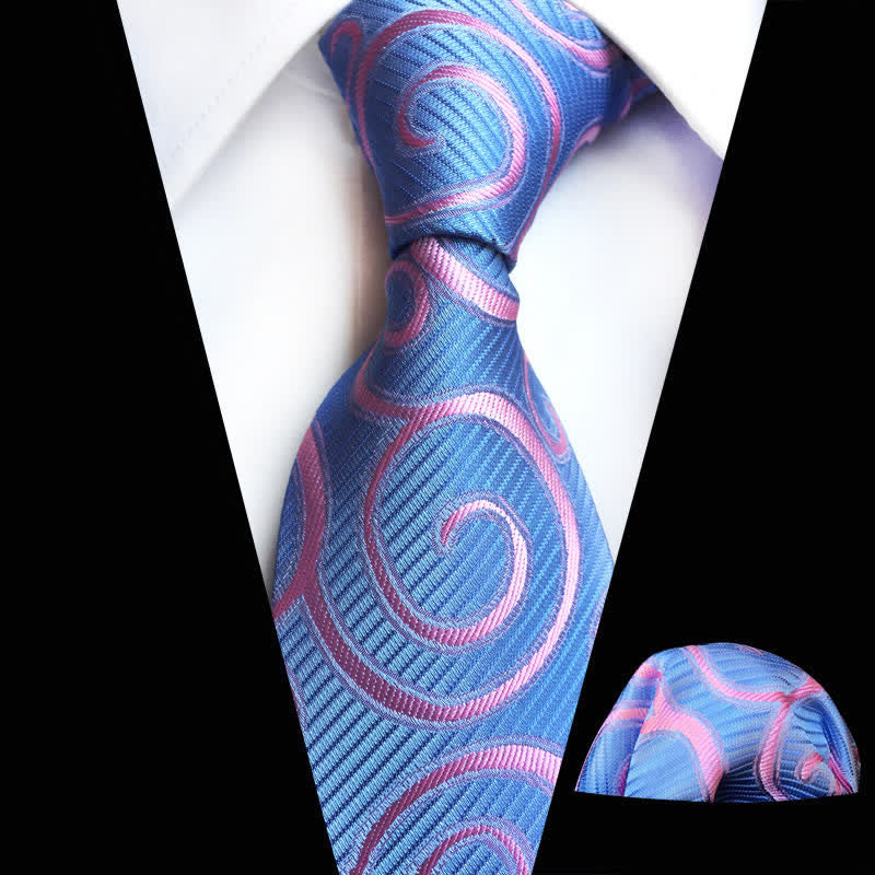 Lot de 2 cravates à motif floral pour homme - Bleu - image 1