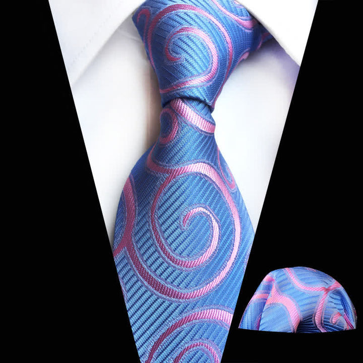 Lot de 2 cravates à motif floral pour homme - Bleu - image 1